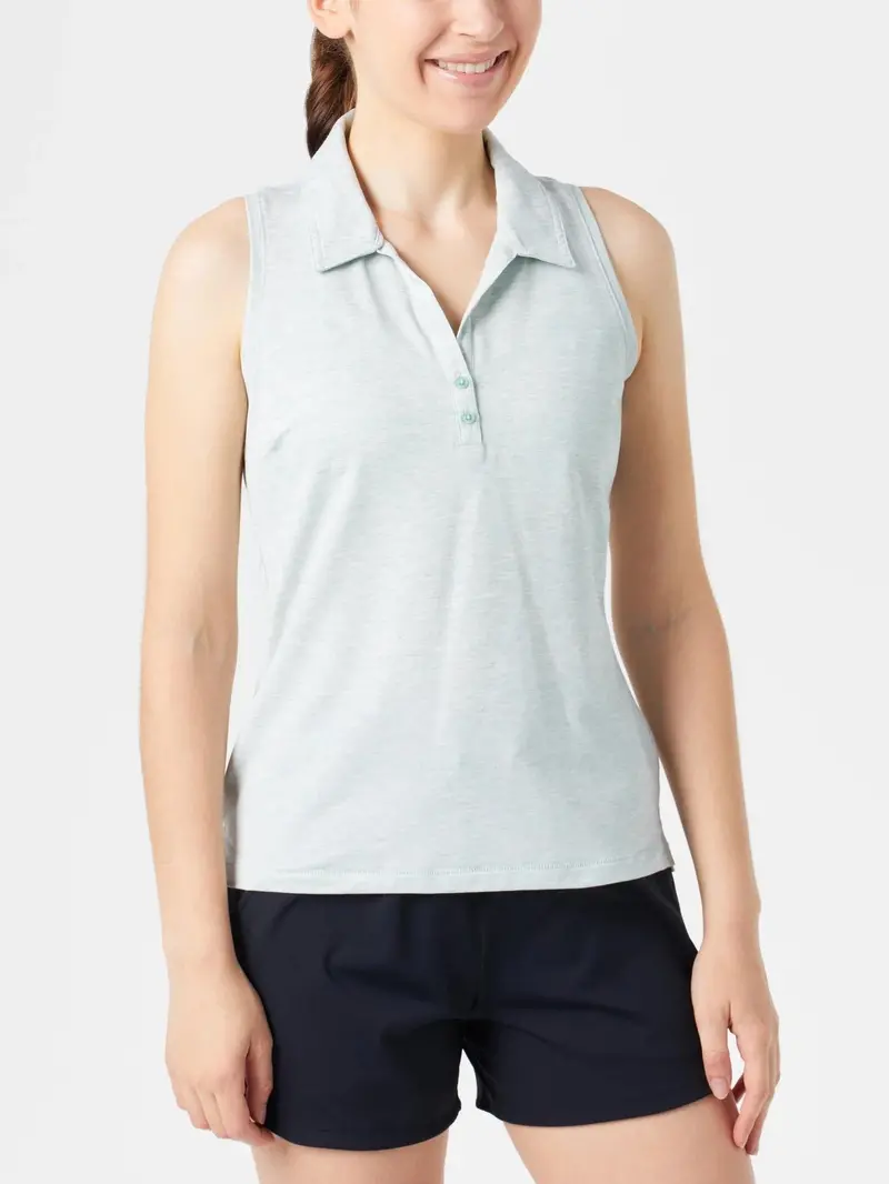 Travismathew Featherweight Sleeveless Golf Polo – Breathable Performance Top 1