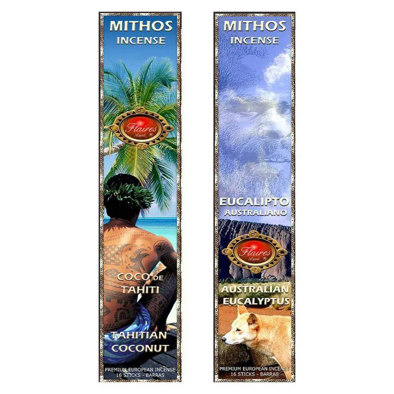 Tropical Coconut & Eucalyptus Incense Sticks — Oceania Collection, 96-Count Aromatherapy Set 1