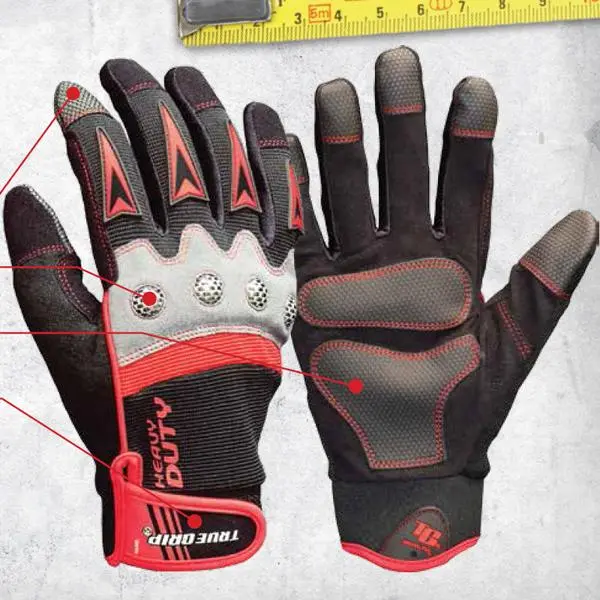 True Grip Heavy-Duty Touchscreen Work Gloves – High-Visibility, Reinforced Palms 1