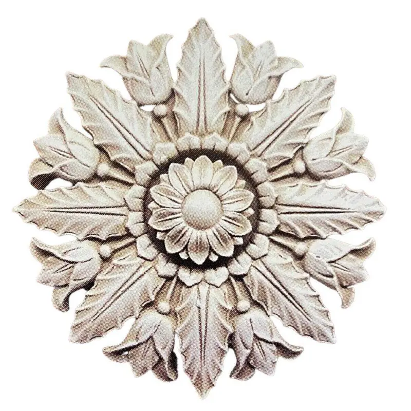 Tulip Floral Wall Medallion – Circular Botanical Relief, 13" Dia 1