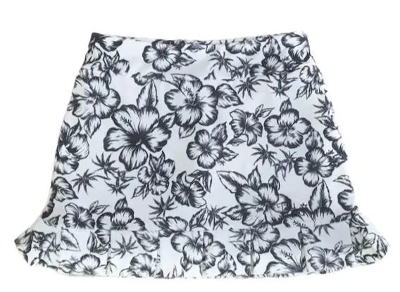 Tzu Tzu Floral Golf Skort – White & Black, Size Xs, $150 1