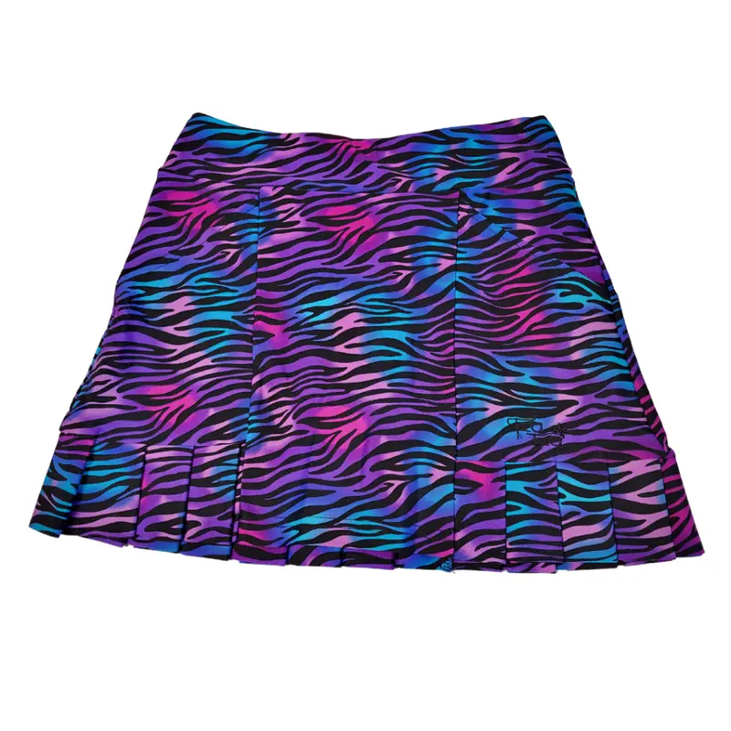 Tzu Tzu Kenley Electric Zebra Pattern Golf Skort – Bold Statement Skirt, Xs, Msp $150 1