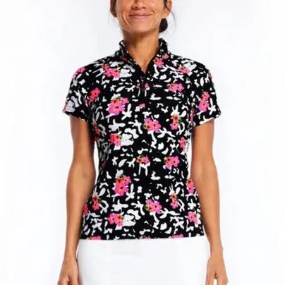 Tzu Tzu Lucy Kabuki Print Golf Top – Size Xl, $110 1