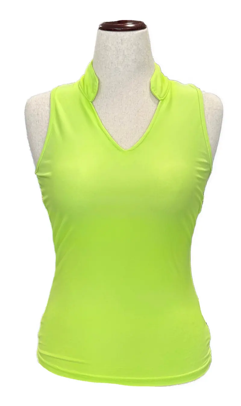 Tzu Tzu Tabitha Racerback Golf Top – Lime Green, Athletic Cut, Size S 1