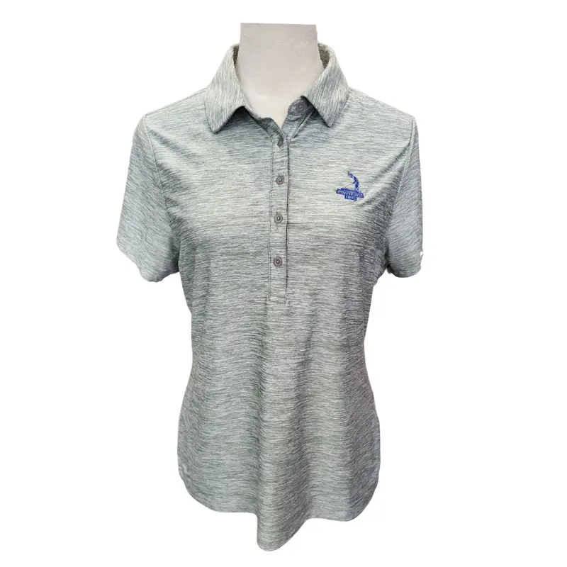 Under Armour Gray Heather Golf Polo – Pinehurst Logo Detail, Size M 1