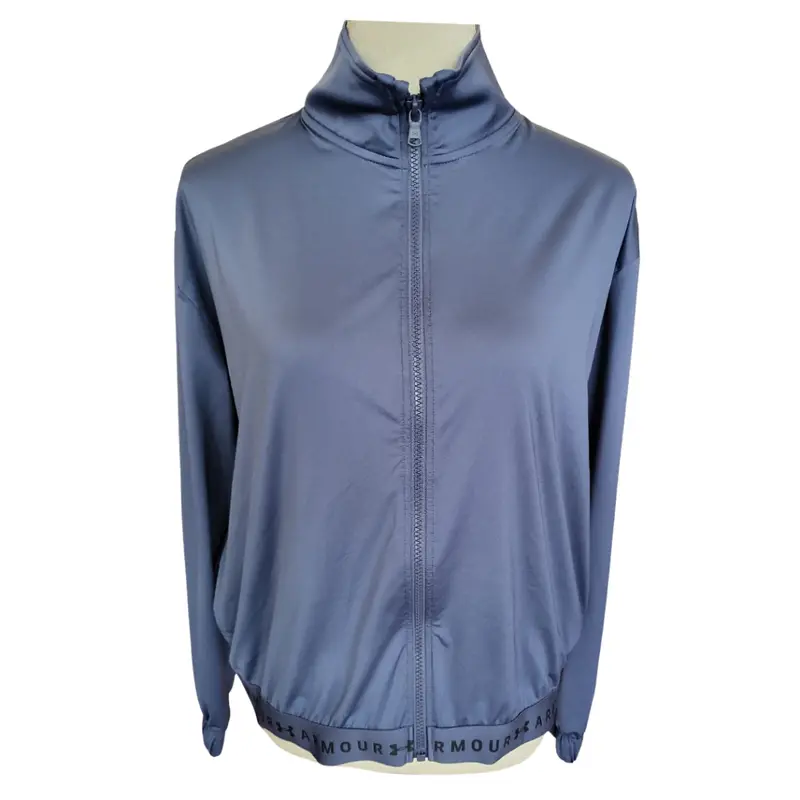 Under Armour Navy Full-Zip Cropped Workout Jacket – M 1