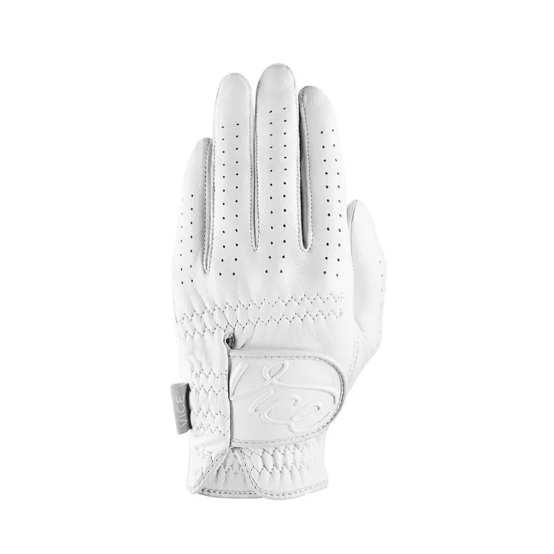 Vice Golf Pure White Leather Women'S Left-Hand Golf Glove 1