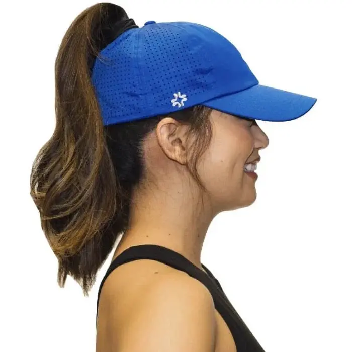 Vimhue Sun Goddess Ponytail Hat – Royal Blue, Upf-Protective Design 1