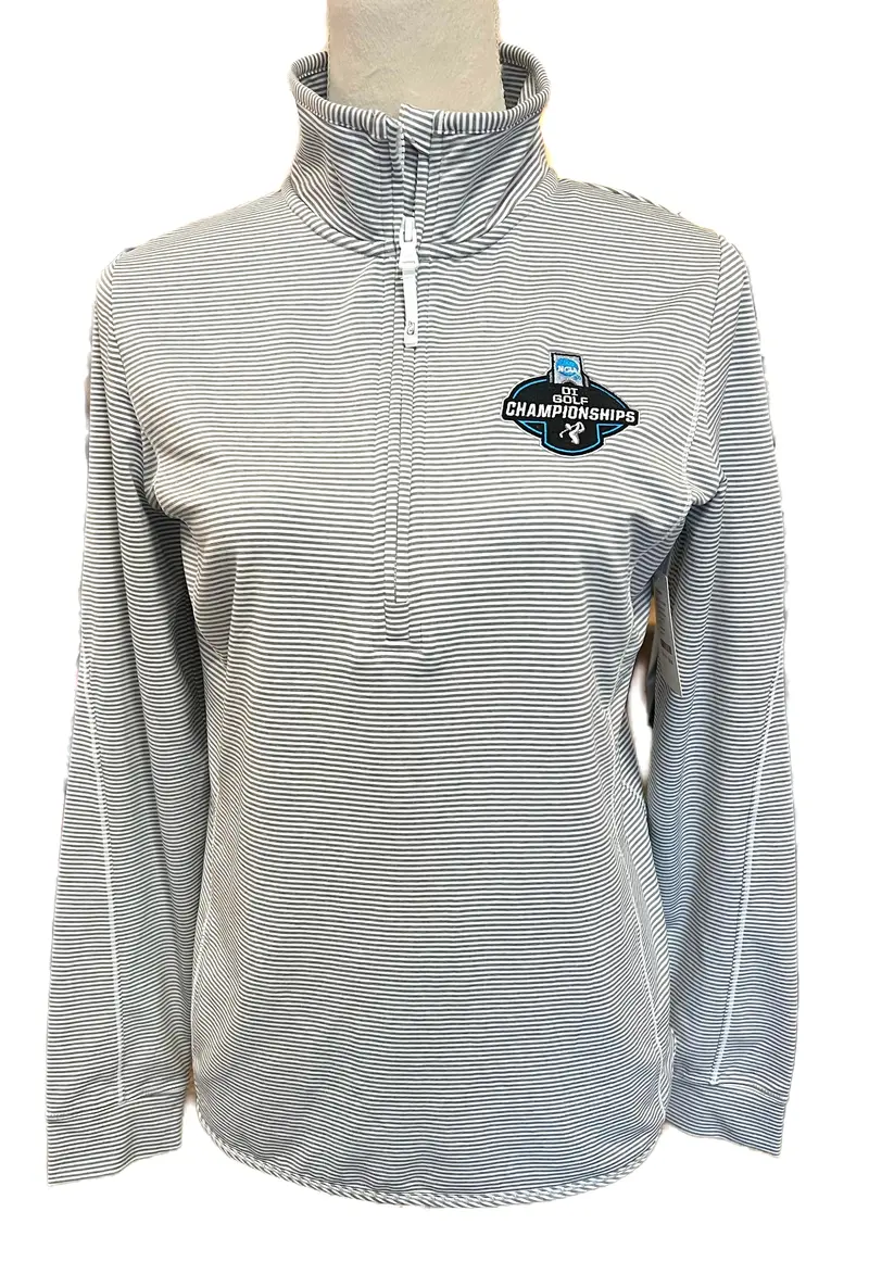 Vineyard Vines Striped Logo Pullover – Gray, Midweight, M 1