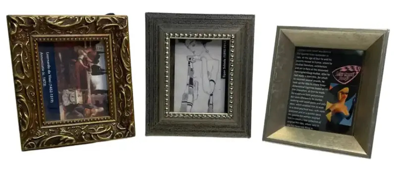 Vintage Picture Frame Trio — Set Of Three Ornate 4" × 3.5" Frames (As Is) 1
