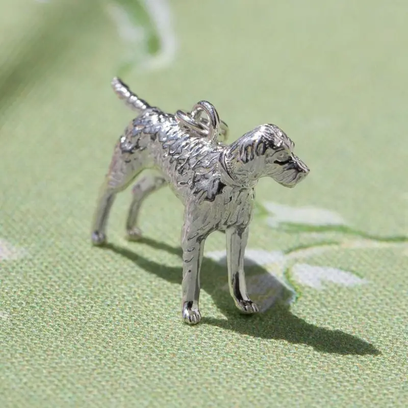 Vizsla Dog Silver Charm Pendant 1