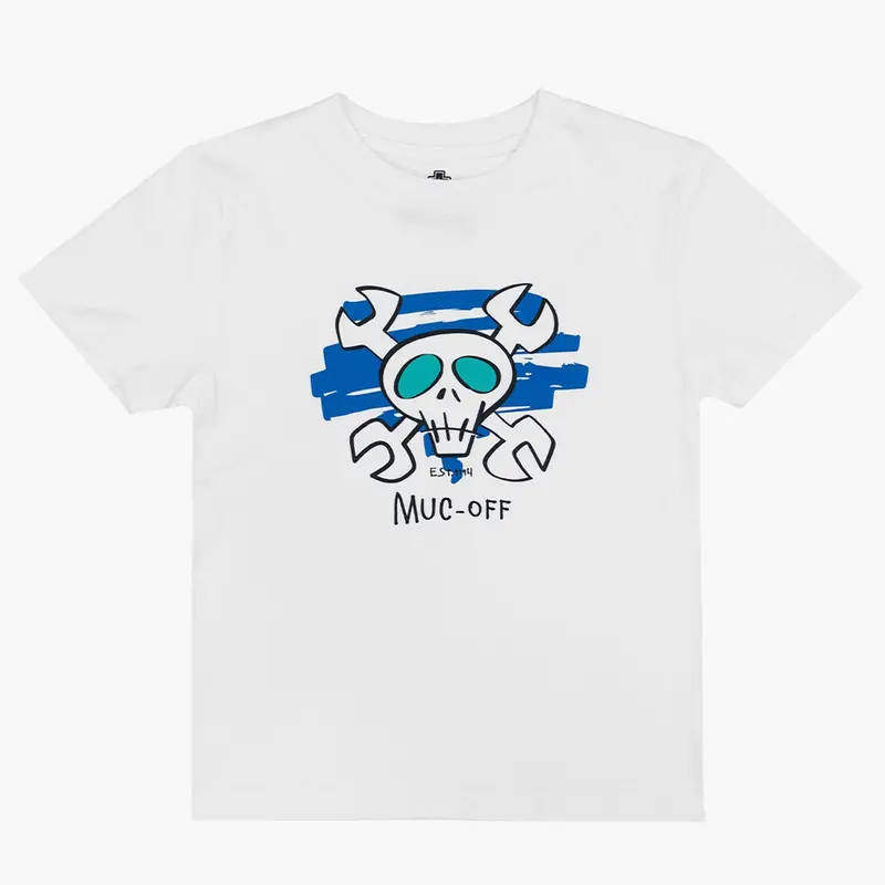 White Crossbones Graphic Kids T-Shirt 1