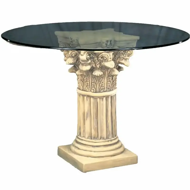 Wide Fluted Corinthian Dining Table Base – Classical Column Design (29 In H) 1