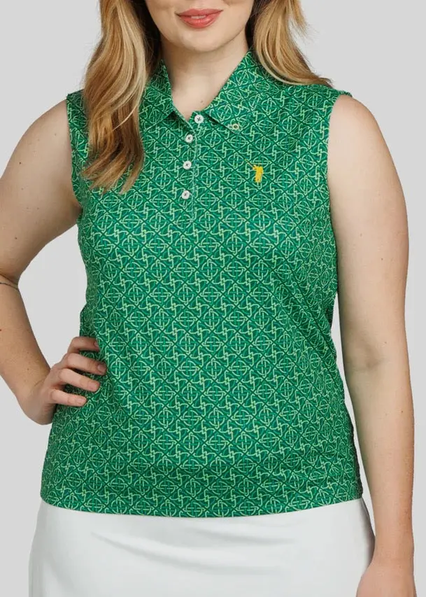 William Murray Knotty By Nature Sleeveless Golf Polo – Women’S Casual Performance Top 1