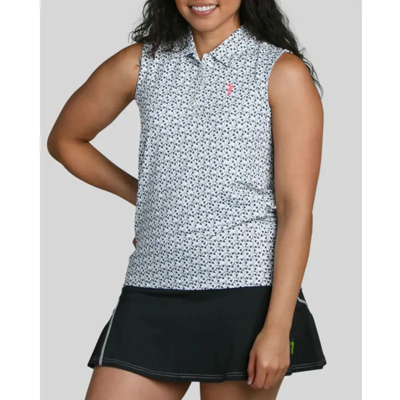 William Murray Martinis And Mowers A-Line Sleeveless Polo – White, Regular Fit 1