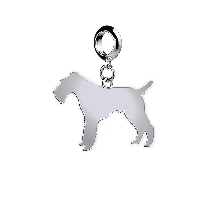 Wire Fox Terrier Charm – Solid Sterling Silver 3