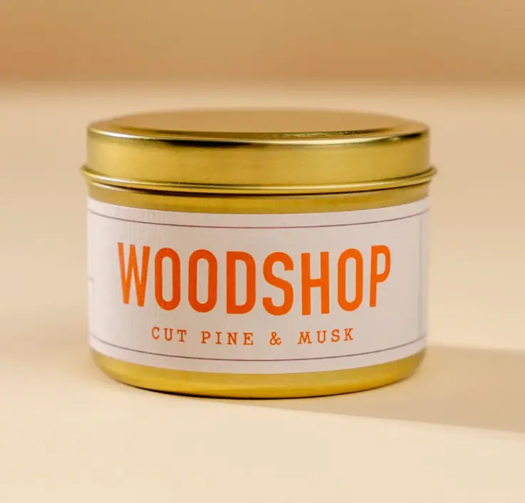 Woodshop Scented Candle — 5 Oz Natural Soy Blend 1