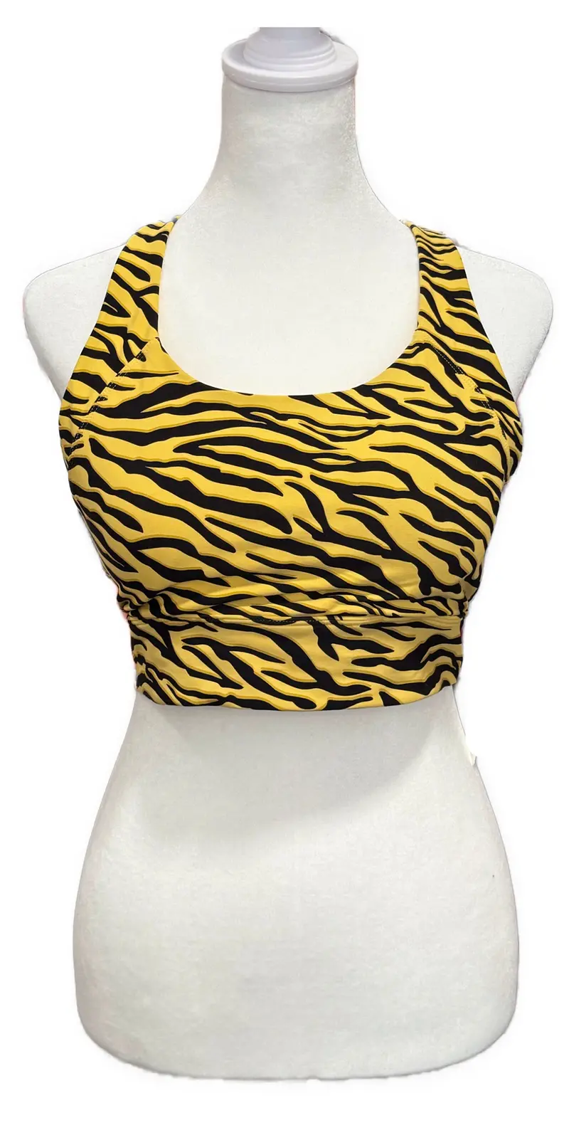 Yellow & Black Tiger Stripe Sports Bra By Lorna Jane – Size M, $60 1