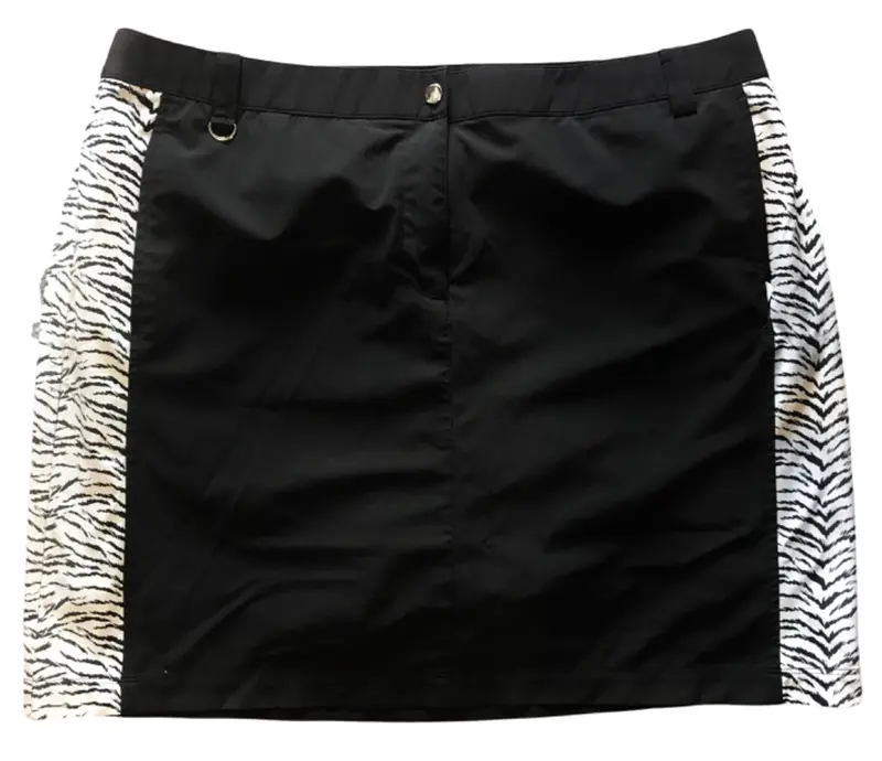 Zenergy By Chico'S Animal-Print Side Black Skort – Size Xl 1