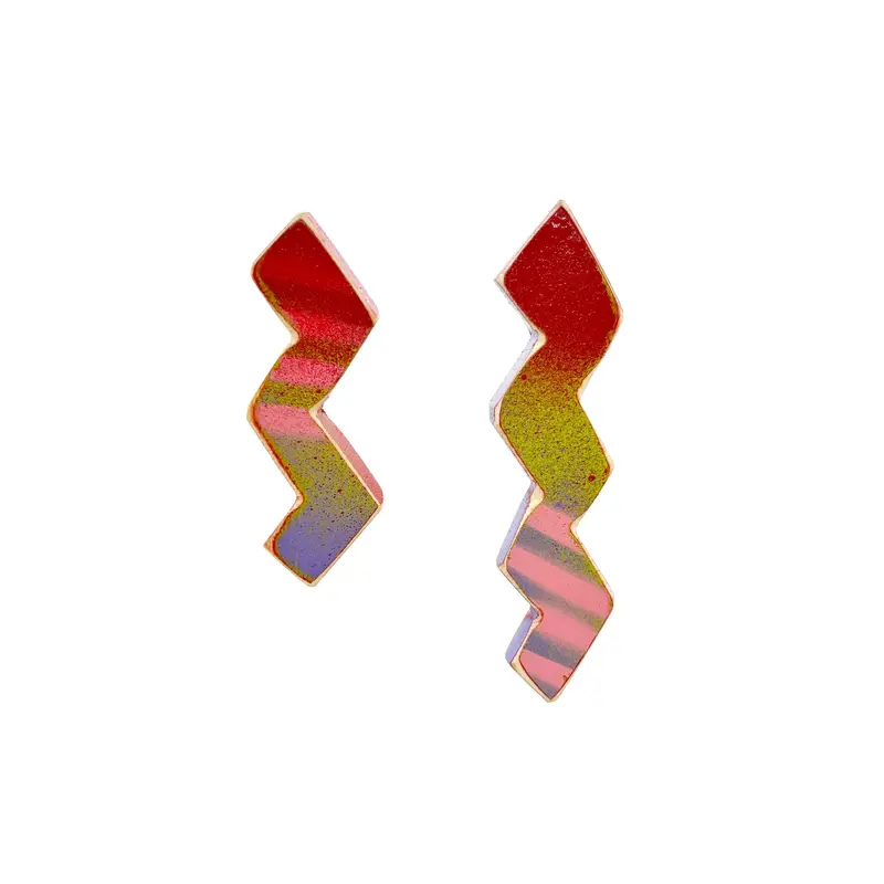 Zig Zag I Was Taking A Bath Humorous Earrings 1