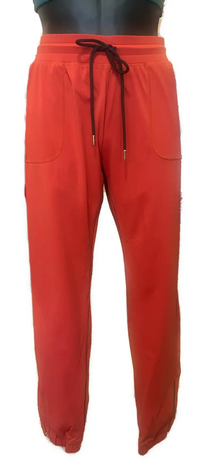 Zyia Active Burnt Orange Drawstring Joggers For Women – Size L 1