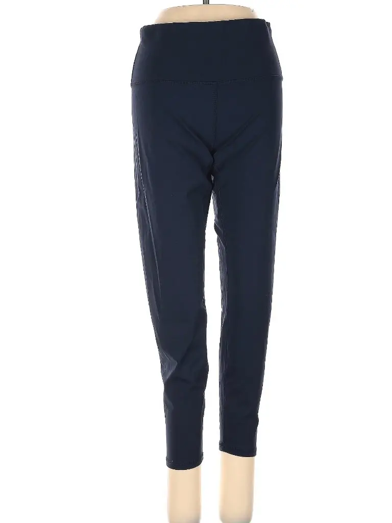 Zyia Active Dark Navy Warmth Luxe 7/8 Leggings – Cozy Performance Fit, Size 4 1