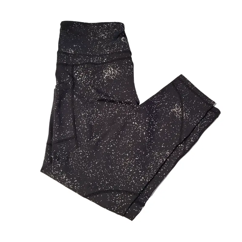 Zyia Active Speckled Black-And-Gray Performance Leggings – Size 12 1