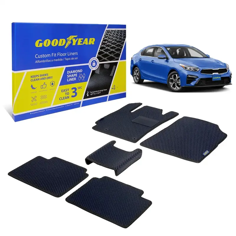 Goodyear Gy004421 Diamond-Tread Custom Floor Liners For Passenger Vehicles 1