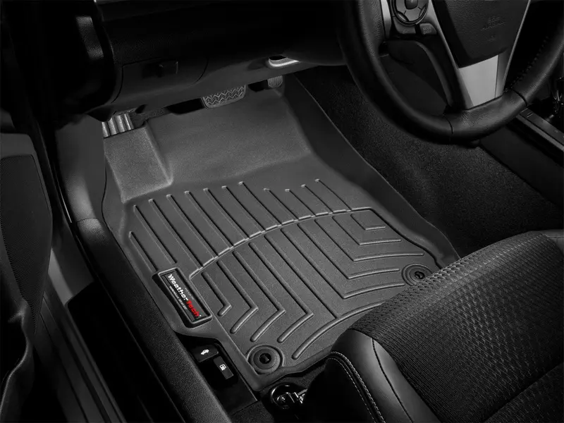 Weathertech Digitalfit Floorliner – Precision-Cut Black Front Liner For Vehicles With Round Retention Devices 1